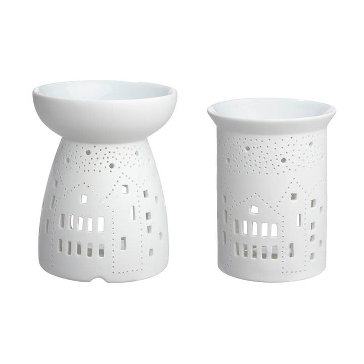 Gilde Handwerk Macrander GmbH & Co. KG - Wholesale Oil Warmer - Porzell aroma lamps “house series” VE 6 so