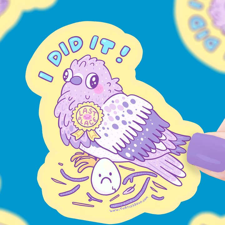 Turtle's Soup - Wholesale Sticker - Last Place Pigeon Crappy Bird Nest Funny Vinyl Sticker0