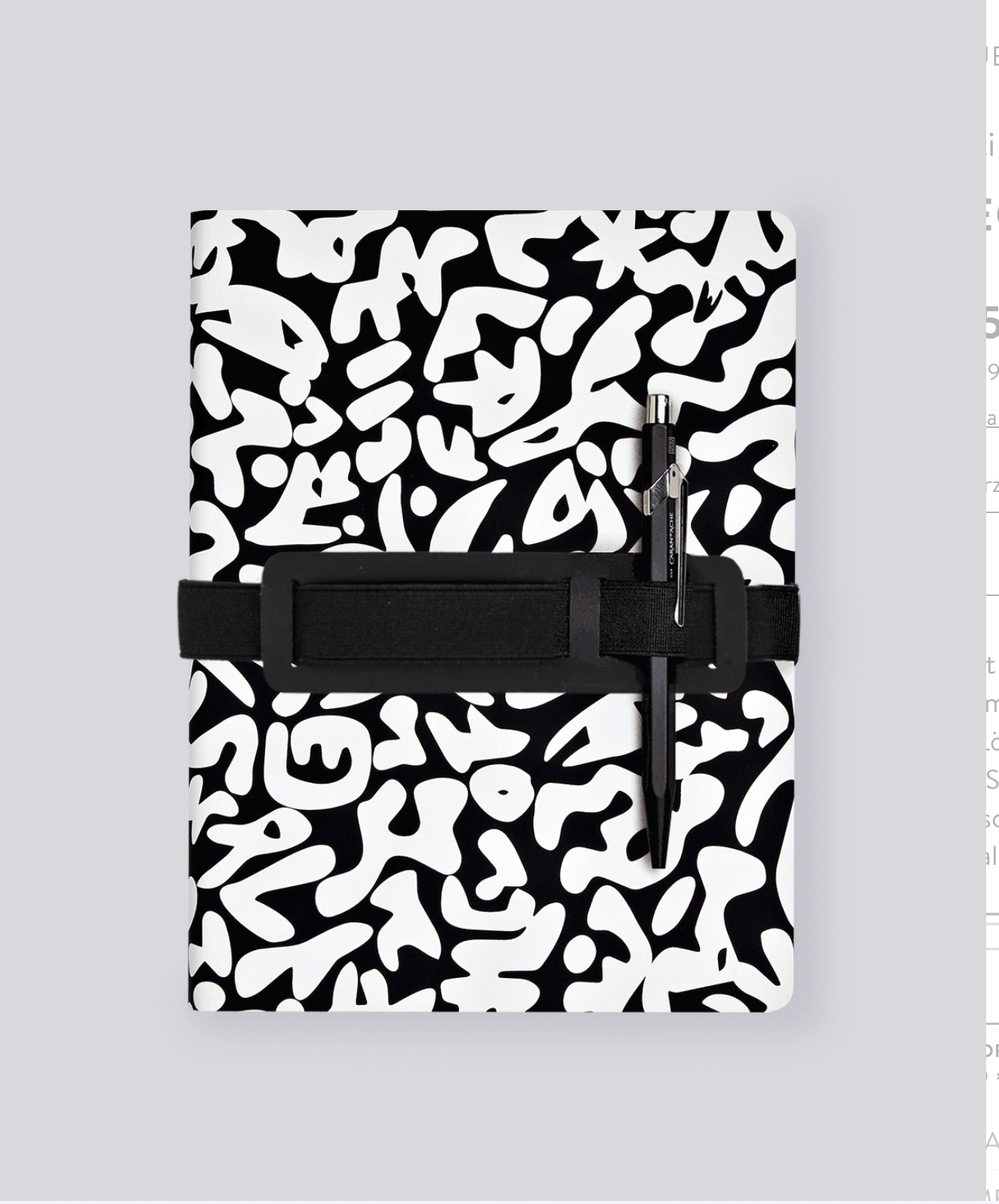 nuuna - Wholesale Notebook - Anti Handbag Textile Strap L - Recycled Leather Black3