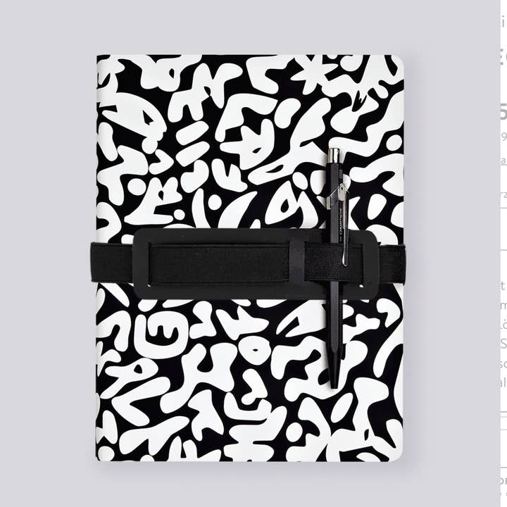 nuuna - Wholesale Notebook - Anti Handbag Textile Strap L - Recycled Leather Black3