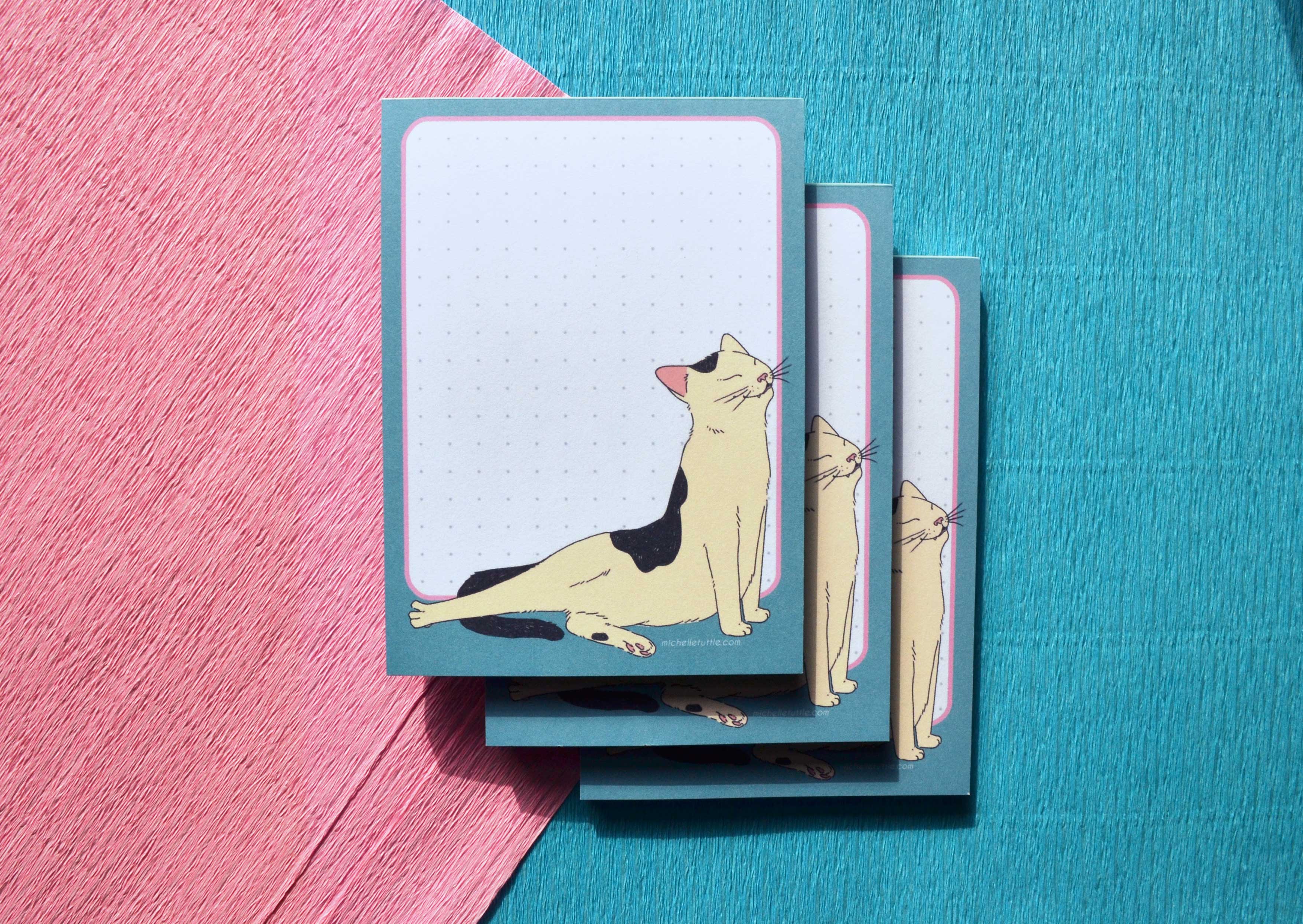 Michelle Tuttle Studio - Wholesale Notepad - Shio Notepad //4” x 5.5” Dotted Notepad - 50 Tearaway Pages with Board Backing1