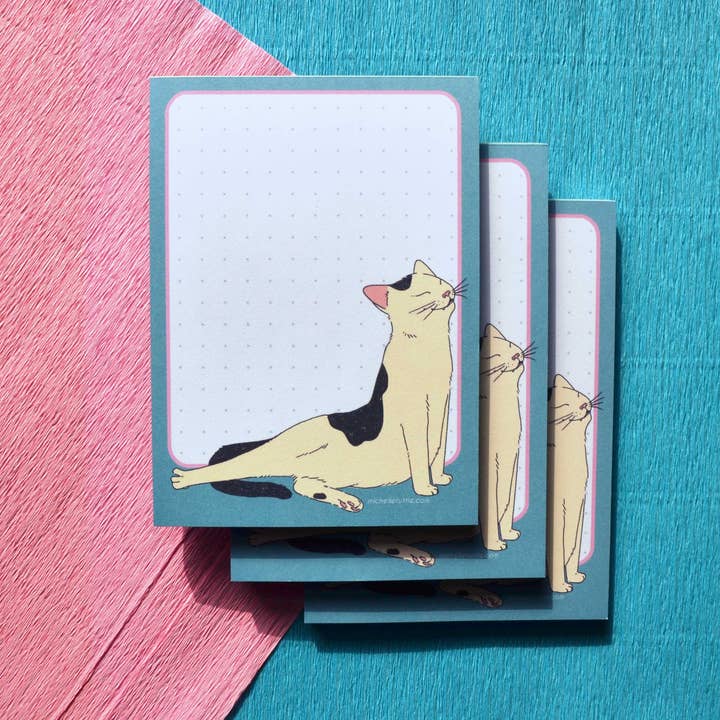 Michelle Tuttle Studio - Wholesale Notepad - Shio Notepad //4” x 5.5” Dotted Notepad - 50 Tearaway Pages with Board Backing1