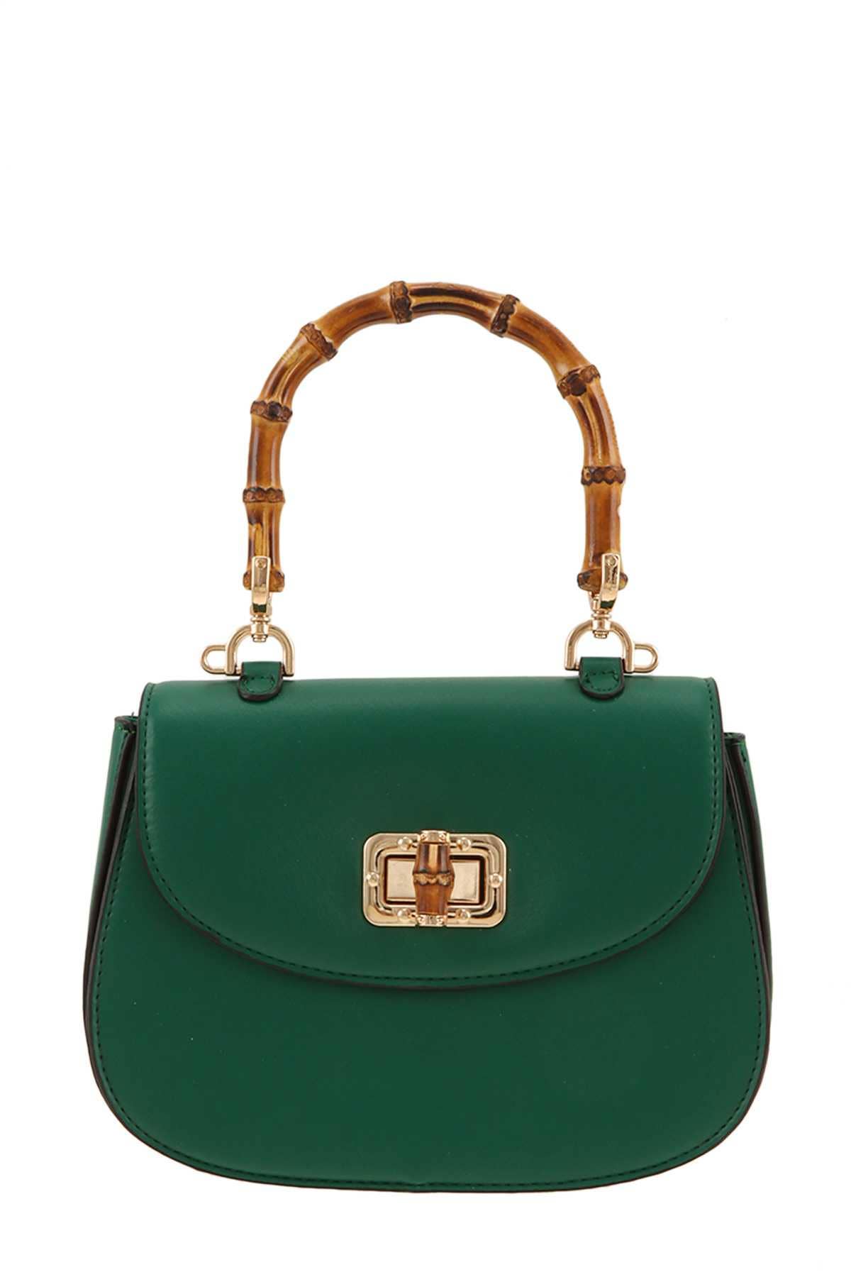 anbfashion - Wholesale Top Handle Bag - Women's - Rectangular Crossbody Bag with Bamboo Handle7