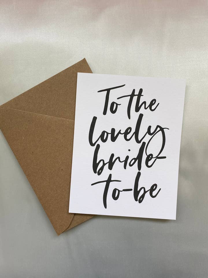 Carte de fête prénuptiale To the Lovely Bride-To-Be pour la vente par The Butter and Honey Co.