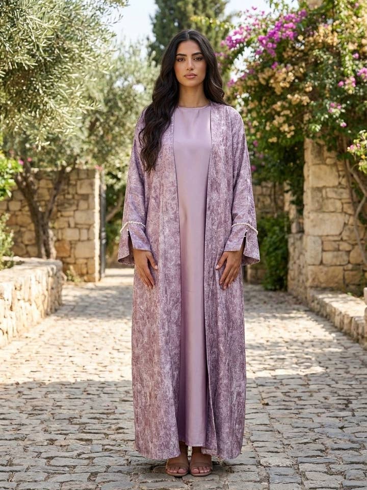 Abaya-Set Kaysara X383 für den Großhandel von White Icy