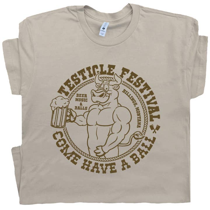 Shirtmandude Co - Wholesale Screen Printed T-Shirt - Unisex - Testicle Festival Shirt Funny Beer Offensive T Shirt Novelty