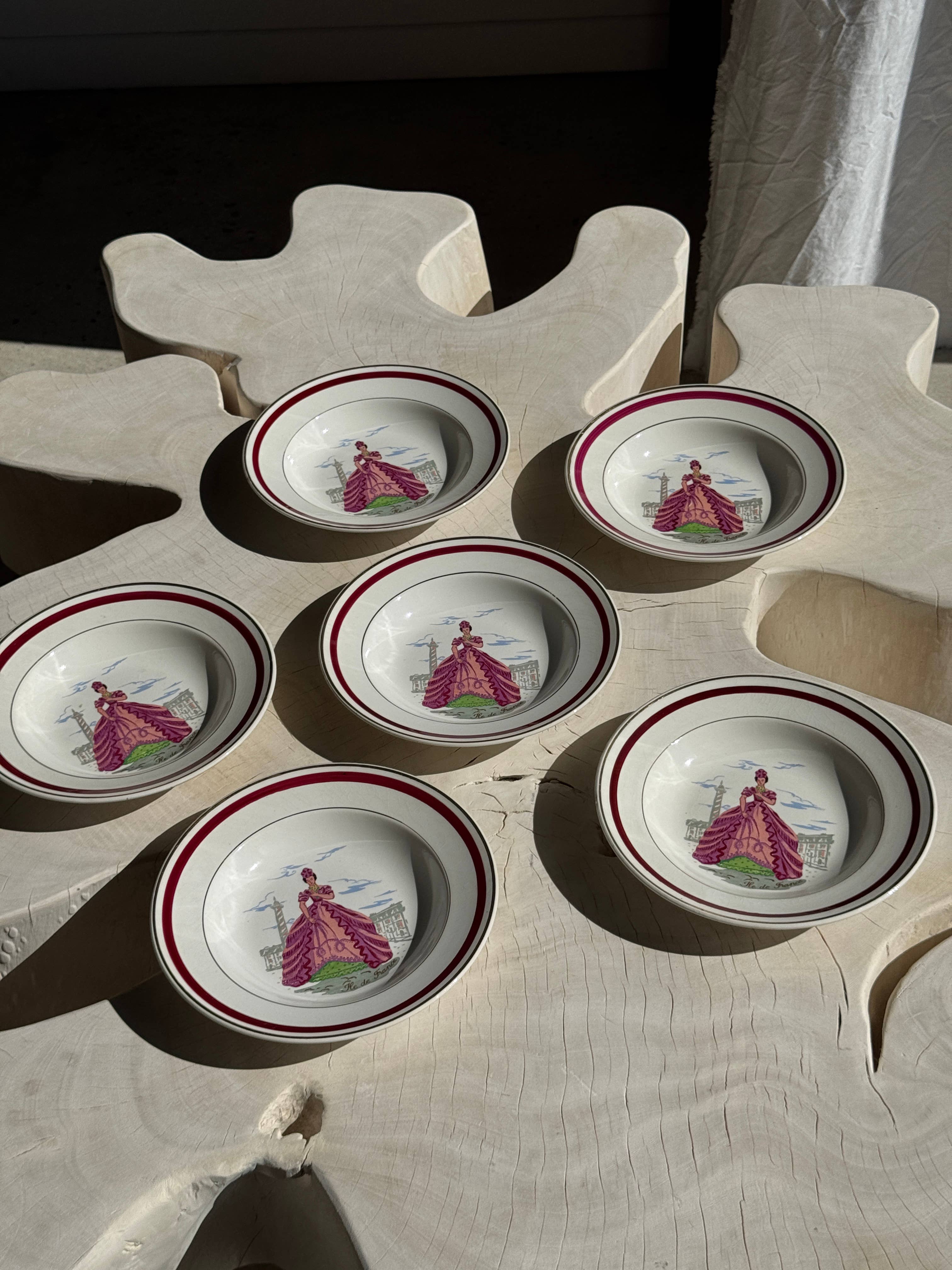 Office Objets - Wholesale Dinner Plate - Set of 6 Ile de France deep plates D22.514