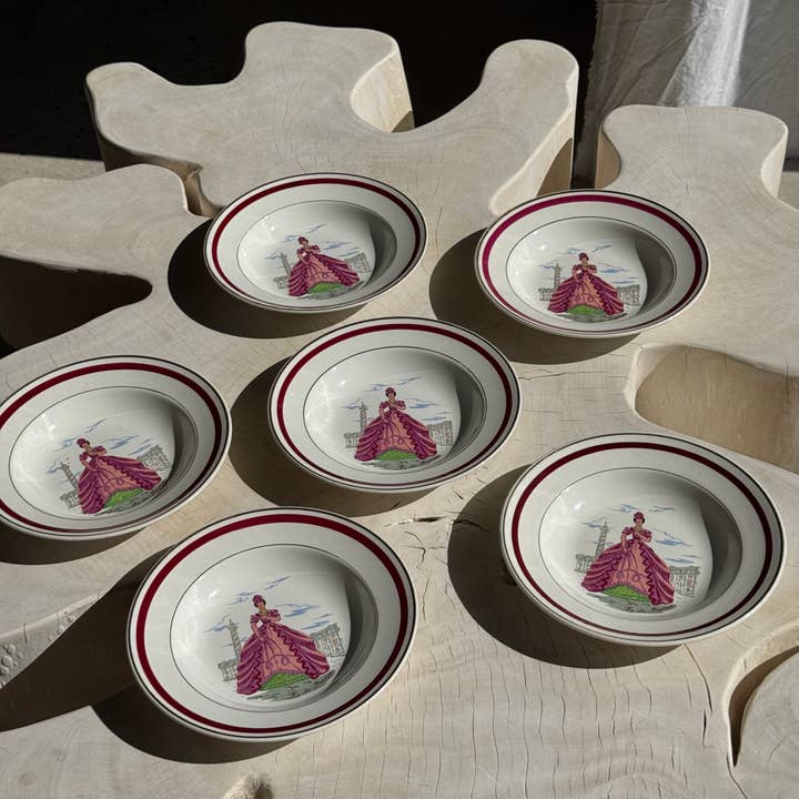 Office Objets - Wholesale Dinner Plate - Set of 6 Ile de France deep plates D22.514