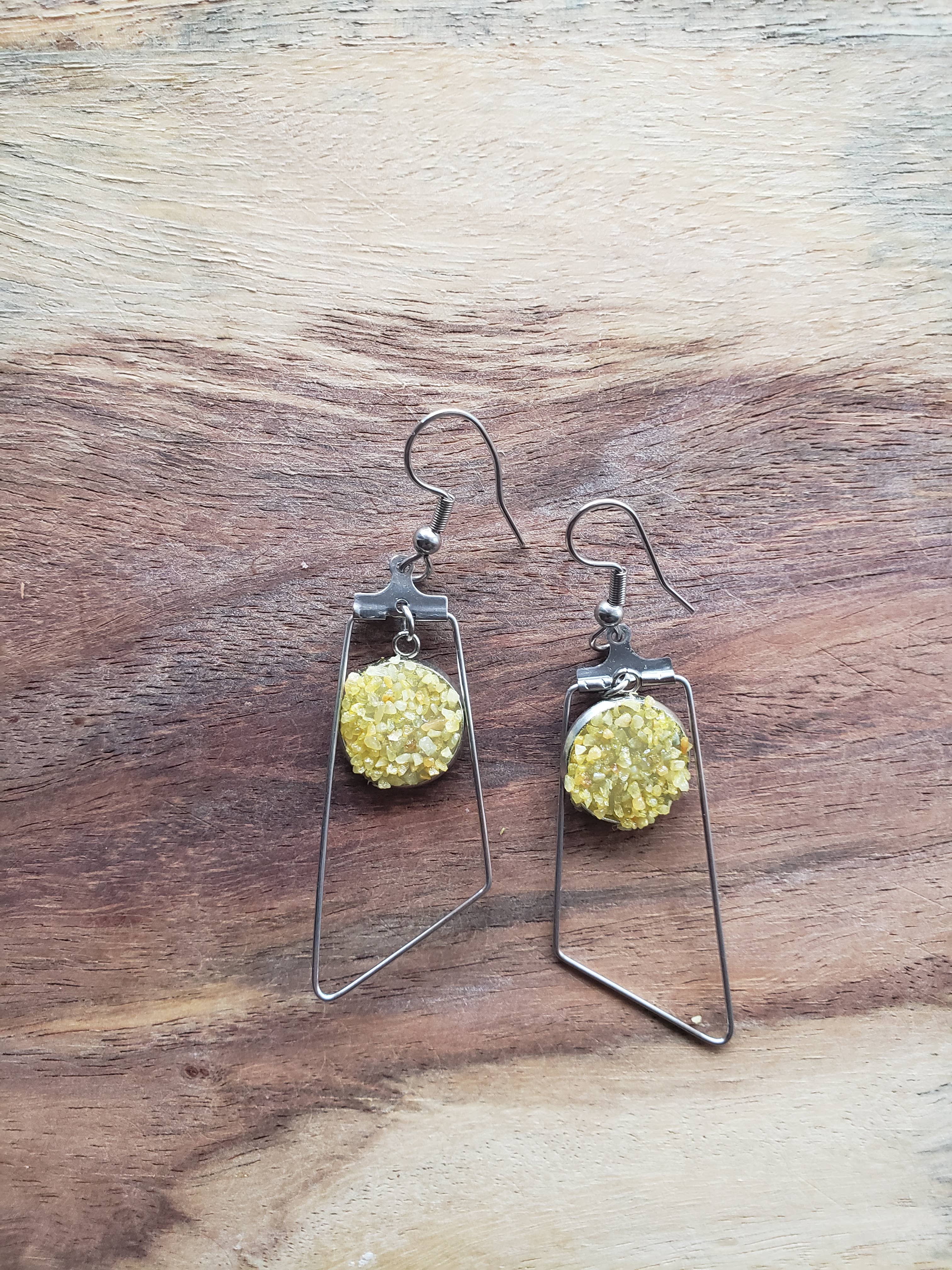 Moon studio jewelry - Wholesale Dangle Earrings - Dangle raw stone earrings20