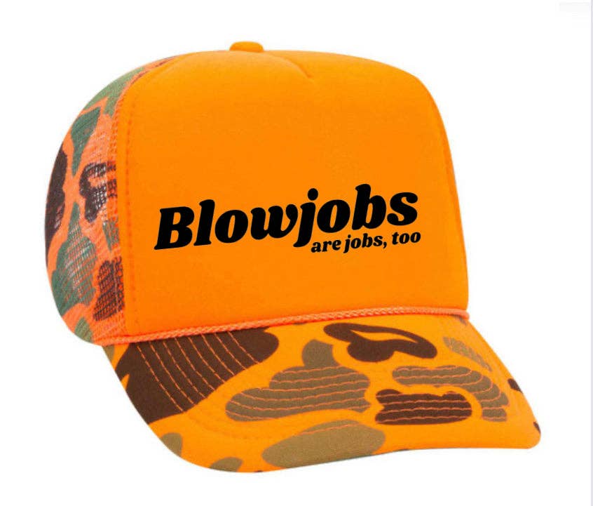 Inappropriate Trucker Hats - Wholesale Trucker Hat - Women's - Blowjobs Are Jobs, Too Trucker Hat13