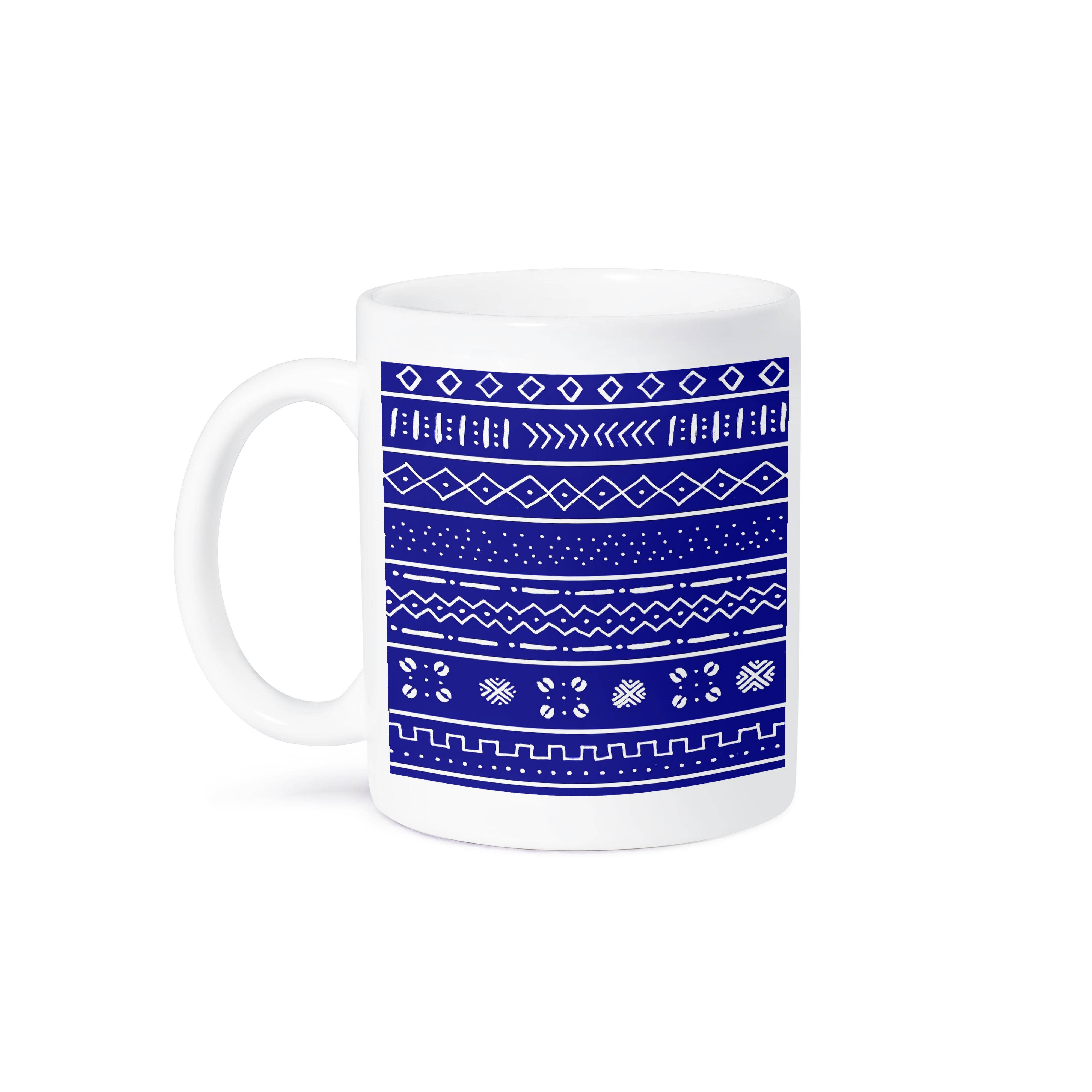 3dRose – wholesale Coffee mug – 3dRose, Tribal Dark Blue and White Mudcloth inspired pattern Navy African art, Mug8