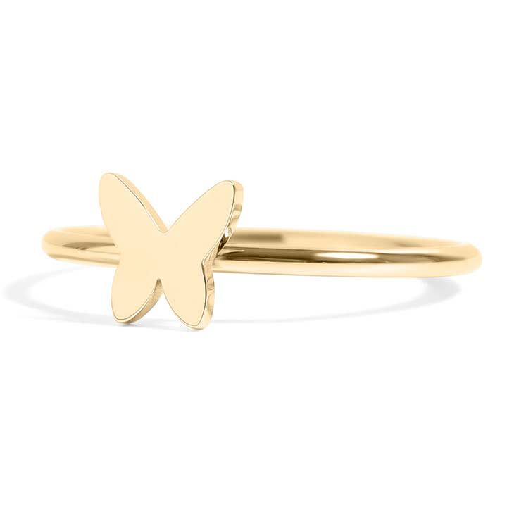 WJW - Wholesale Band/Stacked Ring - 18k Gold PVD Coated Stainless Steel Symbol Stacking Rings