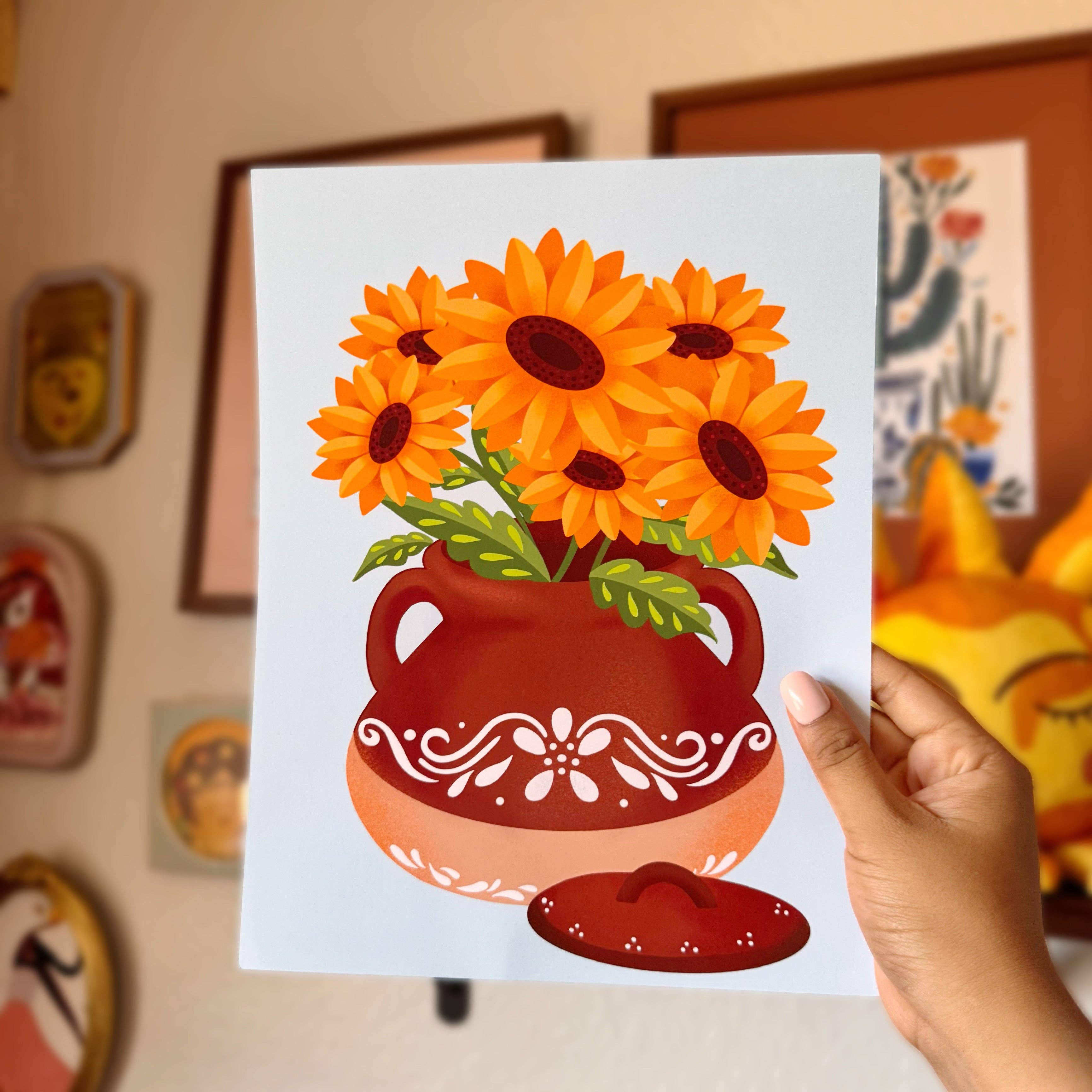 Jessartlet Illustrations - Wholesale Art Print - Girasol de Verano Print1