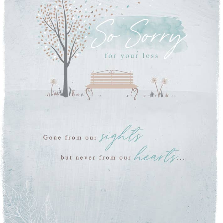 Notes & Queries, Inc. - Wholesale Sympathy Card - SYMPATHY BENCH GREETING CARD LING DESIGN