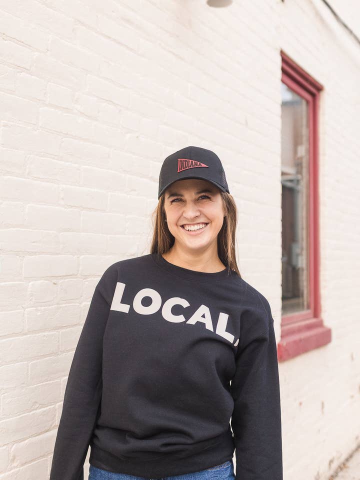 Indiana Local Puff Ink Sweatshirt for wholesale by Left Grain
