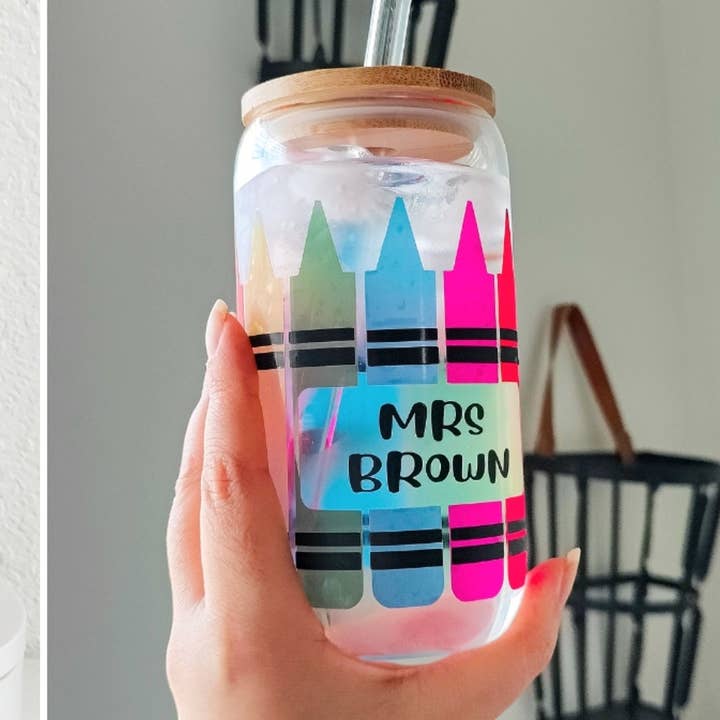 Färgskiftande kaffeglasmugg, läraruppskattningsgåva för wholesale av honeysheshome