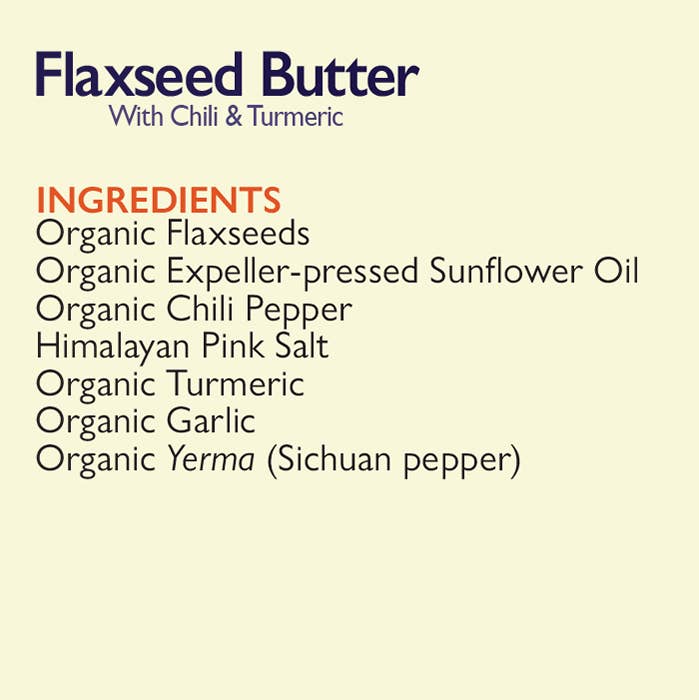 Amza Superfoods - Wholesale Nut Butter - Flaxseed Butter with Chili & Turmeric2