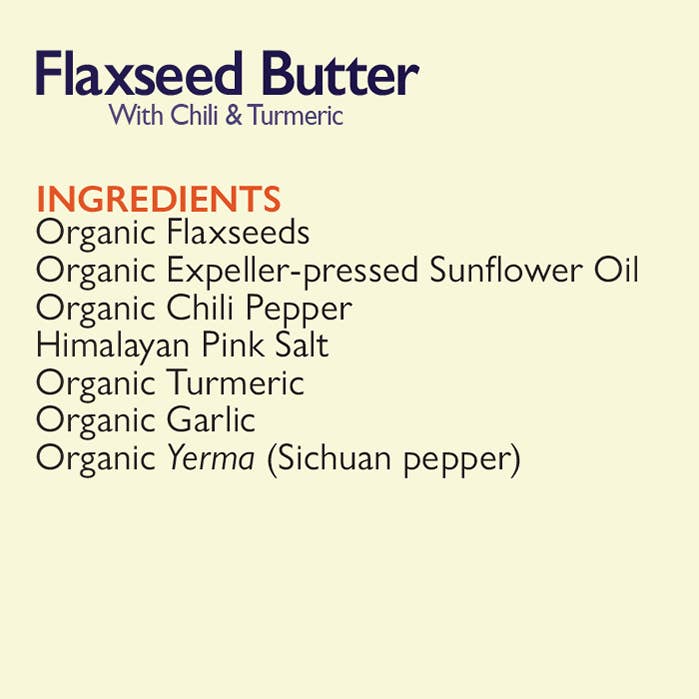 Amza Superfoods - Wholesale Nut Butter - Flaxseed Butter with Chili & Turmeric2