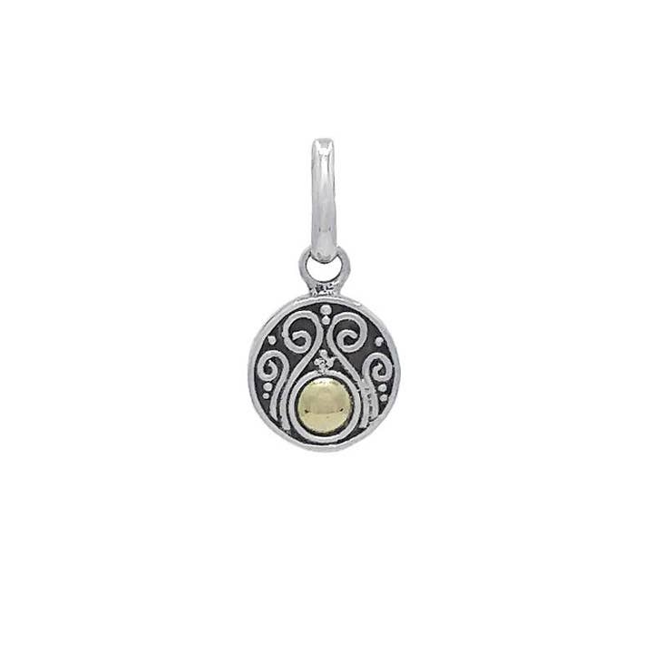 Sterling Silver Pendant with Off-Set 22k Gold for wholesale by SITA