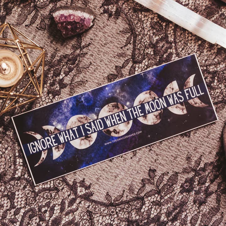 Moon Phase Bumper Stickers for wholesale by The Oracle's Haven