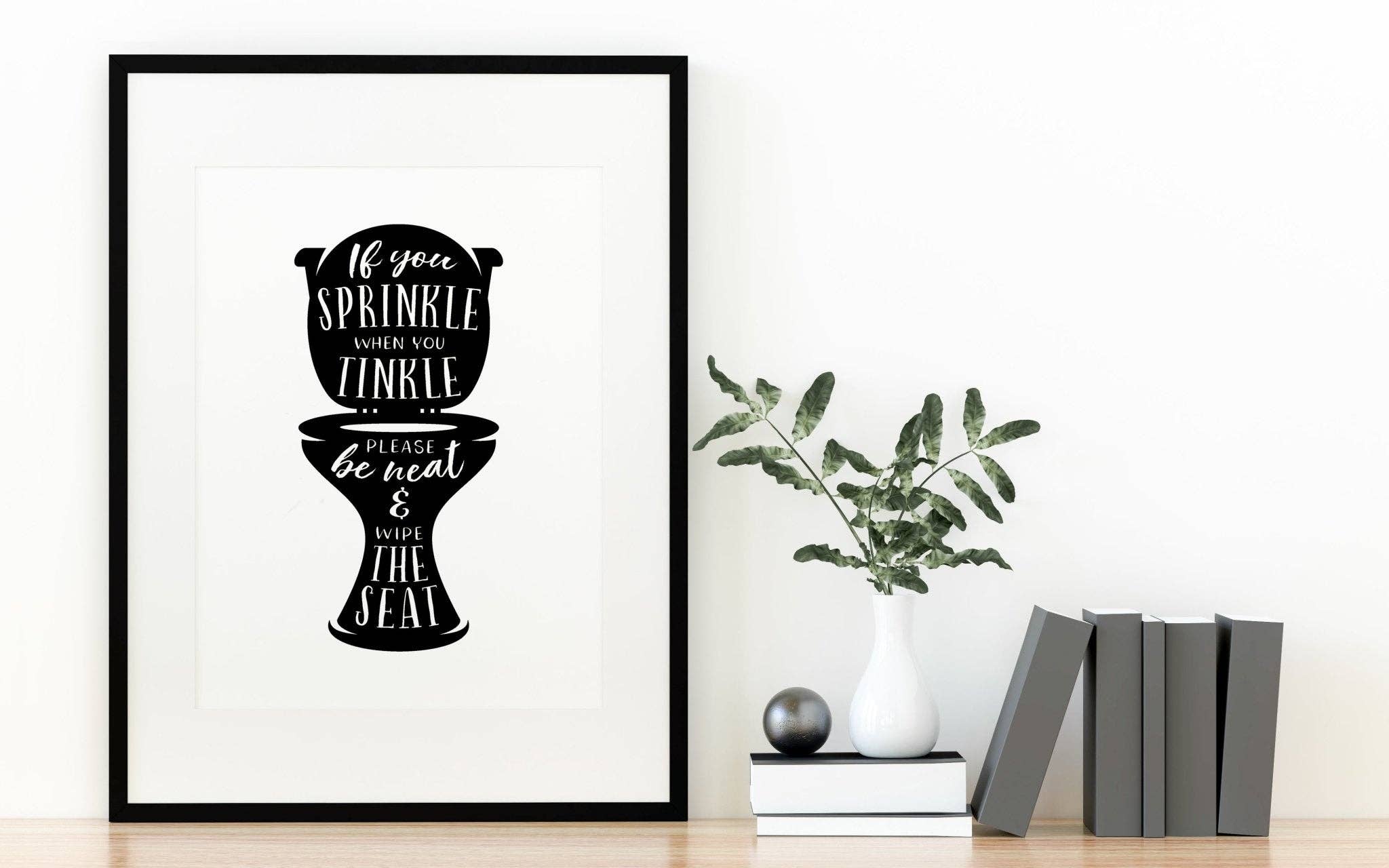 Moonshine Prints – Sinal de casa de banho por atacado – Se Polvilhar Poster Engraçado do Toalete2