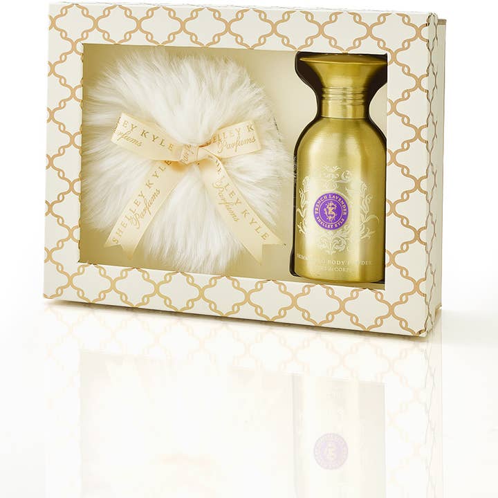 Shelley Kyle - Vendita all'ingrosso Set bagno e corpo - Set di confezione regalo in polvere di lavanda francese0