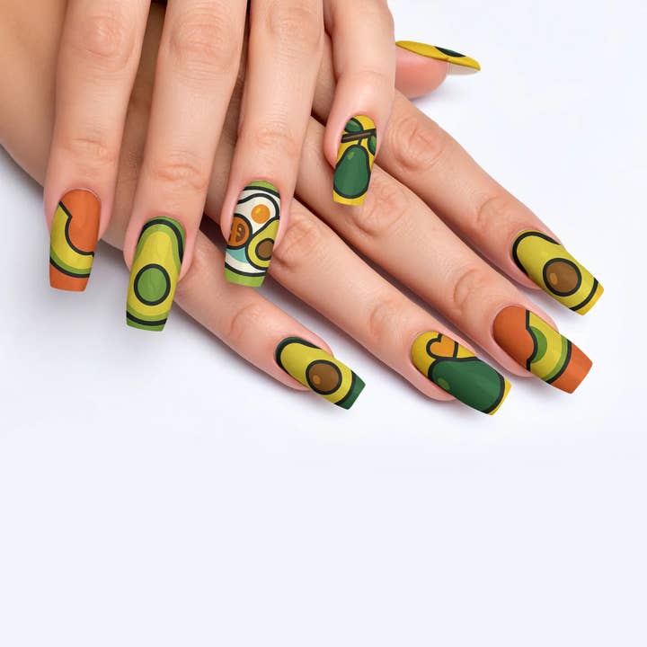 FYNE BODY - Wholesale Press-on/fake nails - Avocado Blossom Delight Avocado Press-On Nails88