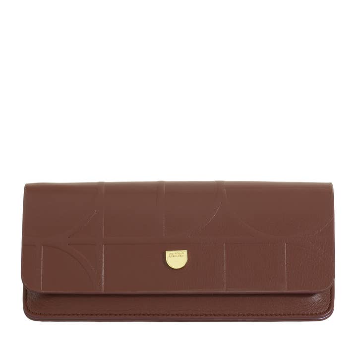 Étui à lunettes en cuir Dudu Chocolat_lilas pour la vente par dudu