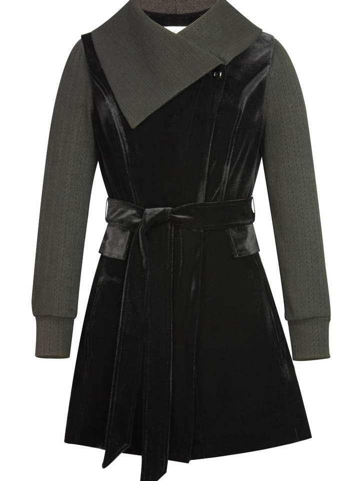 Chic Star combinatiejack met textuur en textuur in grote maten in zwart 0809 voor wholesale door CHIC STAR