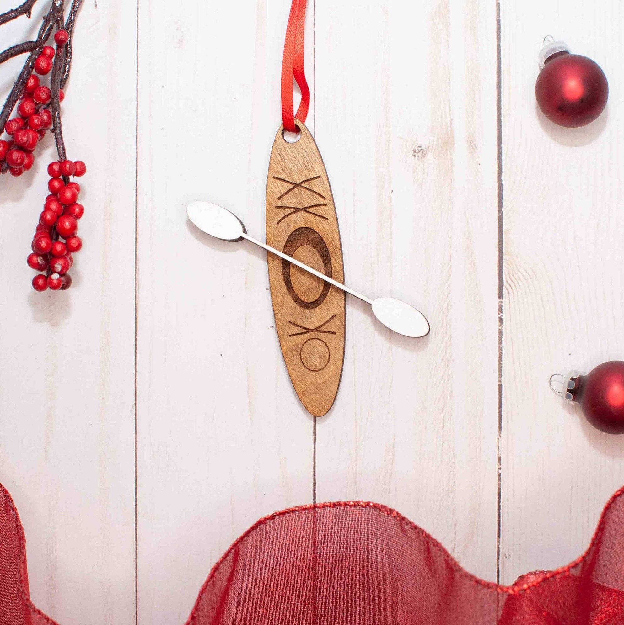 The Little Ornament Shop - Wholesale Ornament - Kayak Christmas Ornament, Kayak and paddle1