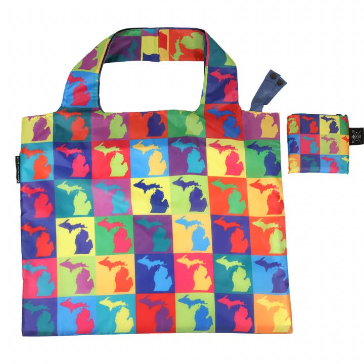Michigan Pop Colors Eco Reusable Bag for wholesale by June Apothicarie