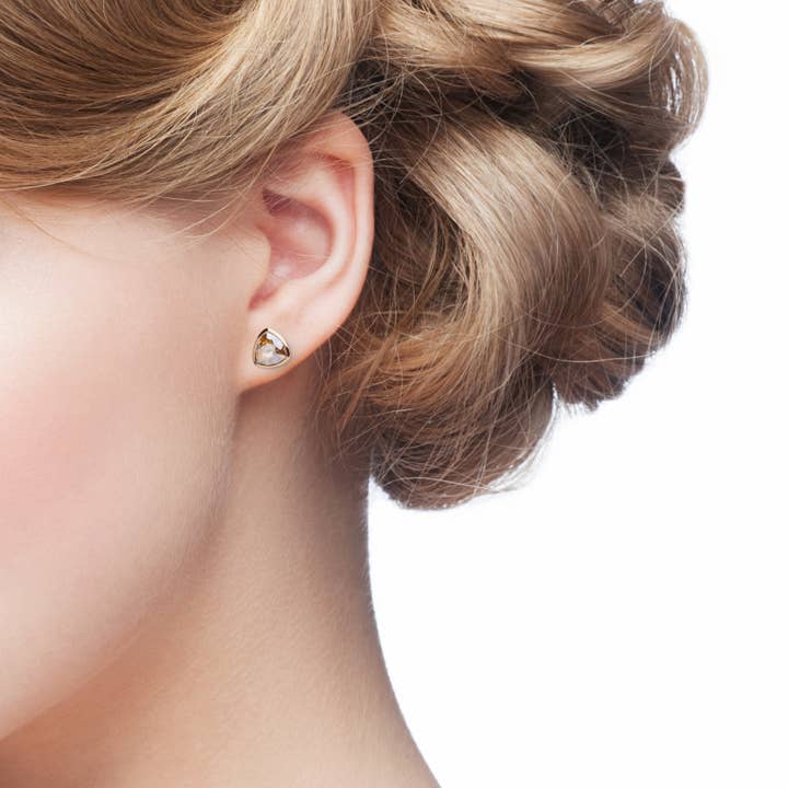 My Jewellery Story - Wholesale Stud/Post Earrings - Brief Stud Earrings with Golden Shadow Gold GP MYJS