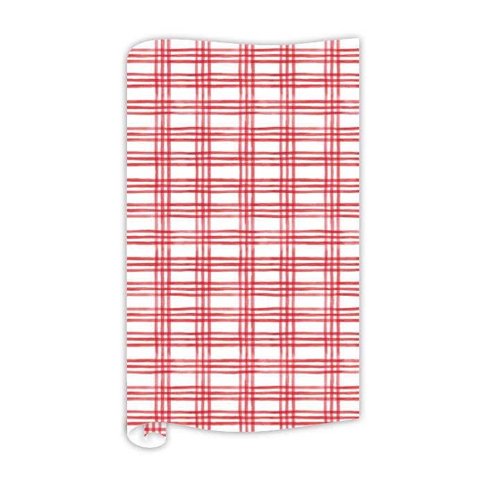 Red Plaid Pattern Wrapping Paper for wholesale by RosanneBeck Collections