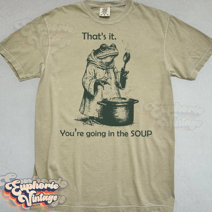 Sarcastic Soup Unisex Graphic Tee Funny Weirdcore Meme Shirt for wholesale by TheKingShirt