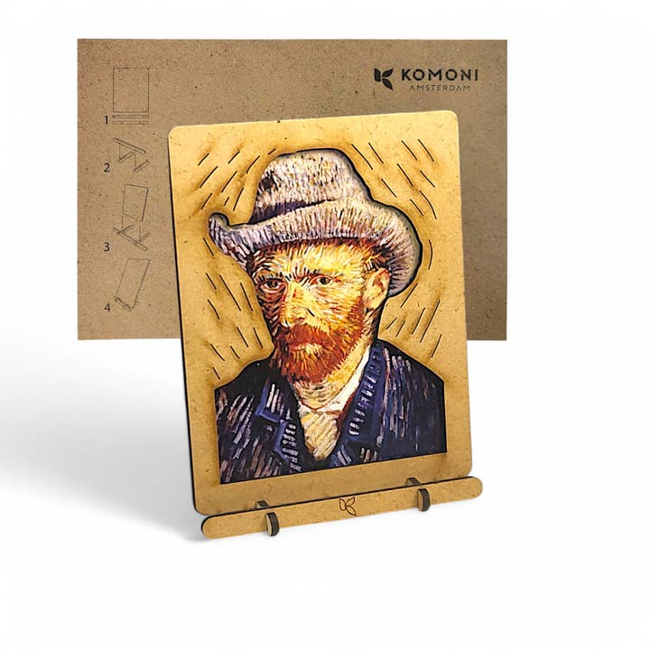 Self Portrait Pop-up Card (Vincent van Gogh) for wholesale by KOMONI Amsterdam