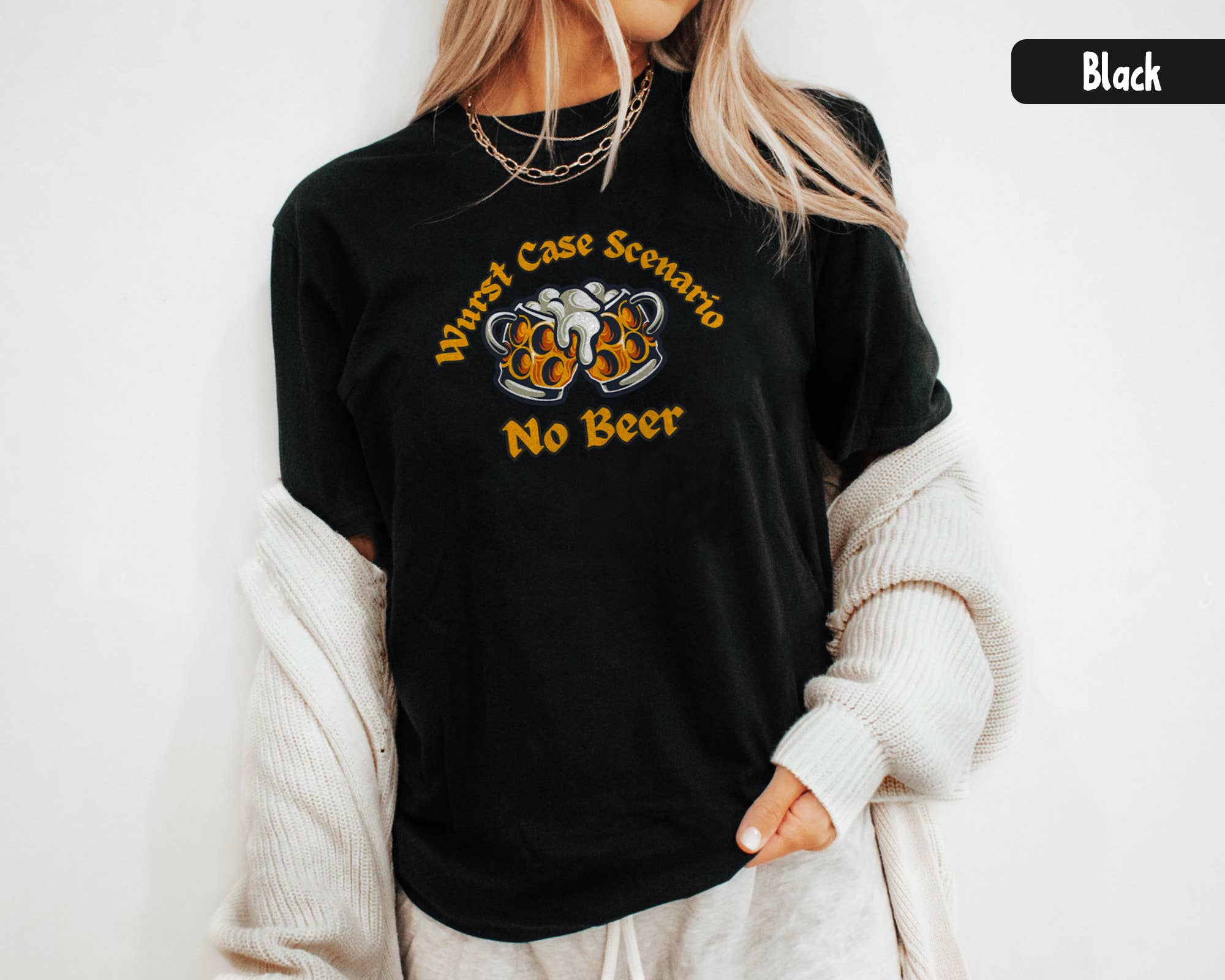 Vivtrek - Wholesale Screen Printed T-Shirt - Women's - Wurst Case Scenario Funny German Beer Festival Tee7