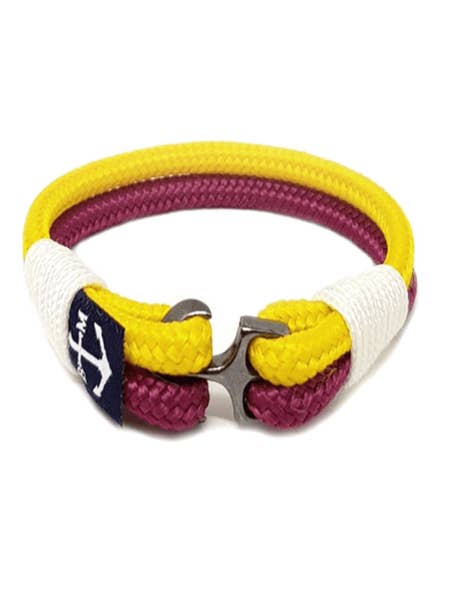 Bran Marion Yellow and Burgundy Nautical Bracelet for wholesale by Bran Marion