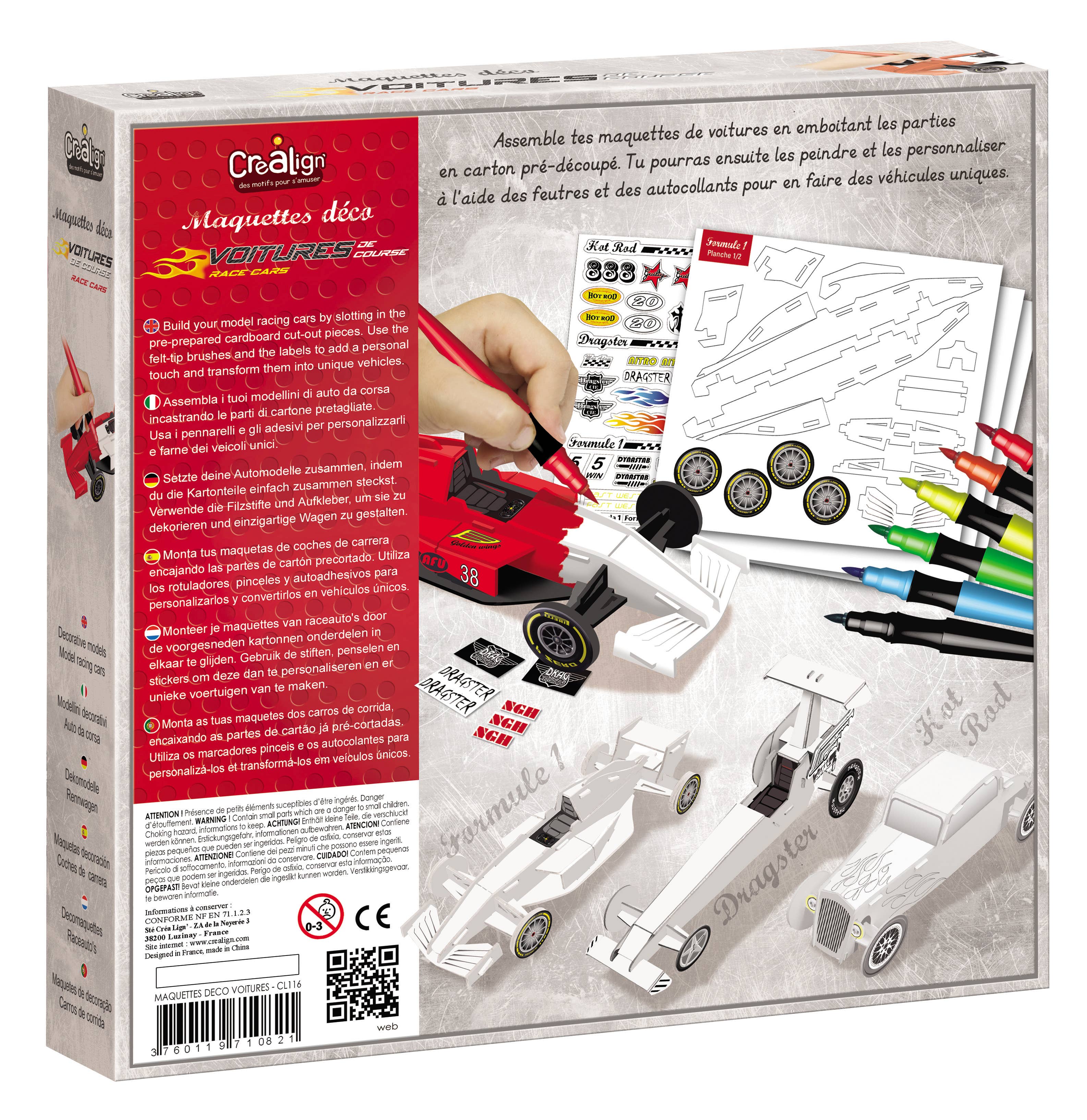 Créa Lign' - Wholesale Toy Car/Truck - Kids - Deco models “Racing cars”1