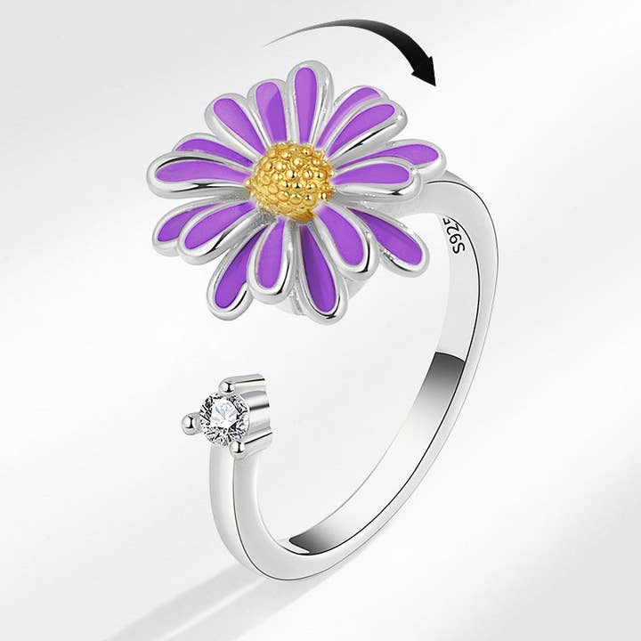Daisy Fidget Spinnerring aus massivem Kupfer für den Großhandel von Perimade & Co. LLC