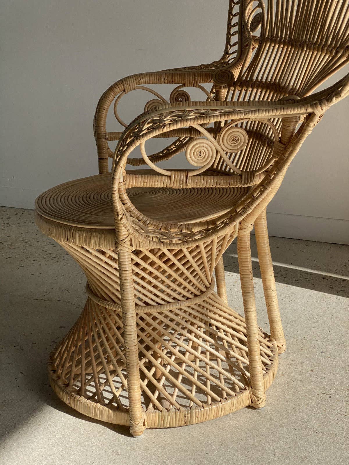 Office Objets - Wholesale Chair - Emmanuelle armchair in rattan with peacock patterns14