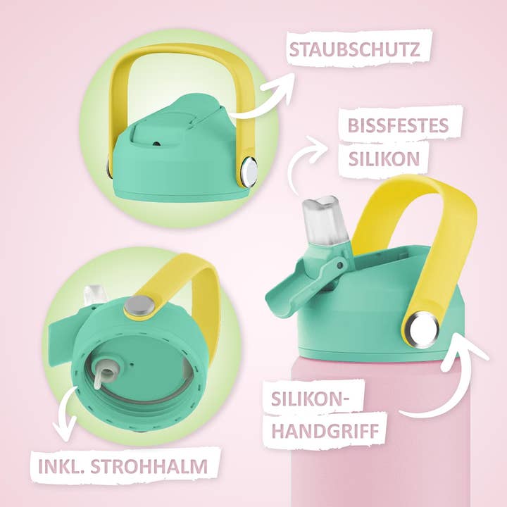 Brandt & Rieck GbR - Wholesale Water Bottle - Water Bottle - 500ml - Pink/Light Green2