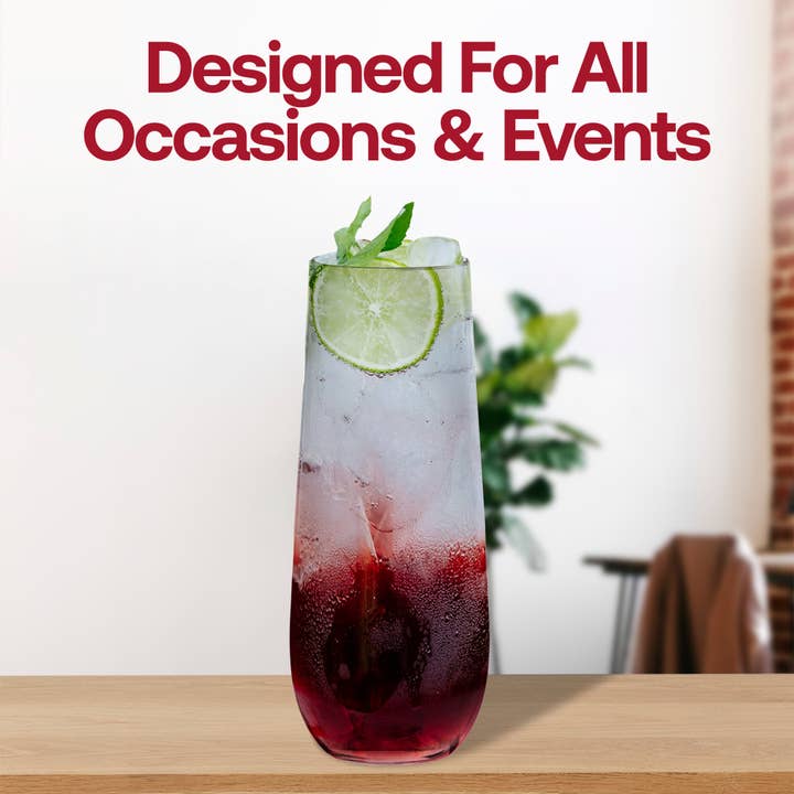 Smarty had a Party - Venta al por mayor Copas de champán - Copas de champán de plástico transparente sin tallo de 9 oz - 64 piezas6