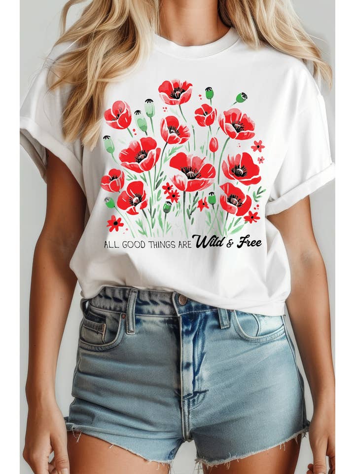 All Good Things Are Wild and Free Short Sleeve T Shirt for wholesale by BouTeeQue Closet