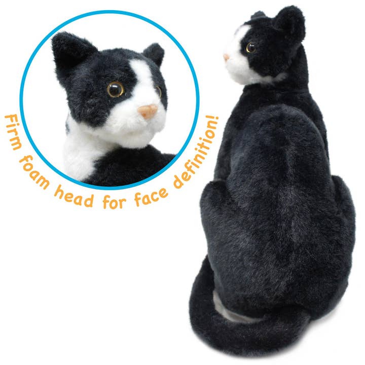 VIAHART Toy Co. - Wholesale Stuffed/Plush Toy - Kids & Baby - Tate The Tuxedo Cat | 14 Inch Stuffed Animal Plush