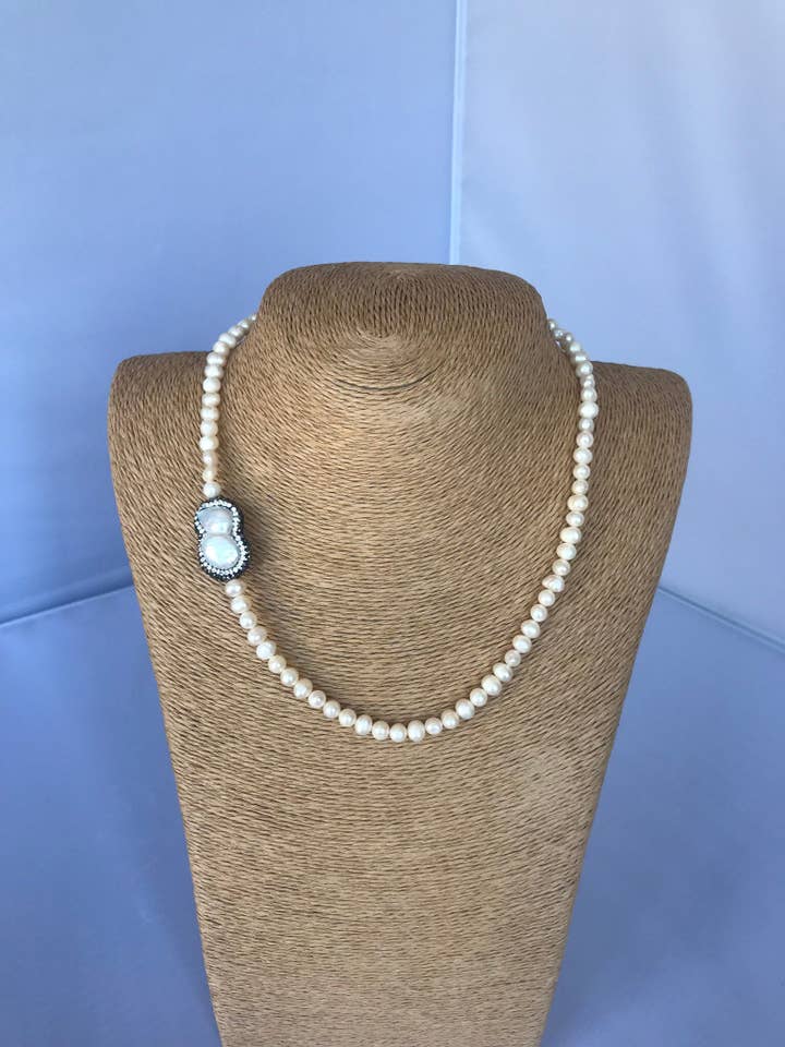Fresh water pearl necklace in sterling silver! for wholesale by Diana Wingert Jewelry