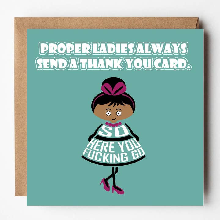 Fina damer | Roligt tackkort | Oförskämd | Svärande för wholesale av VERSED AID