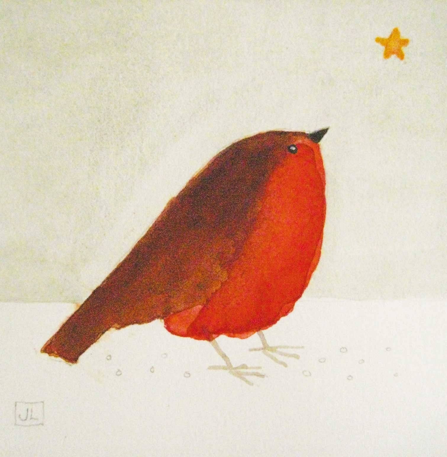 Dry Red Press – wholesale Christmas card – Robin and Star - Christmas pack0
