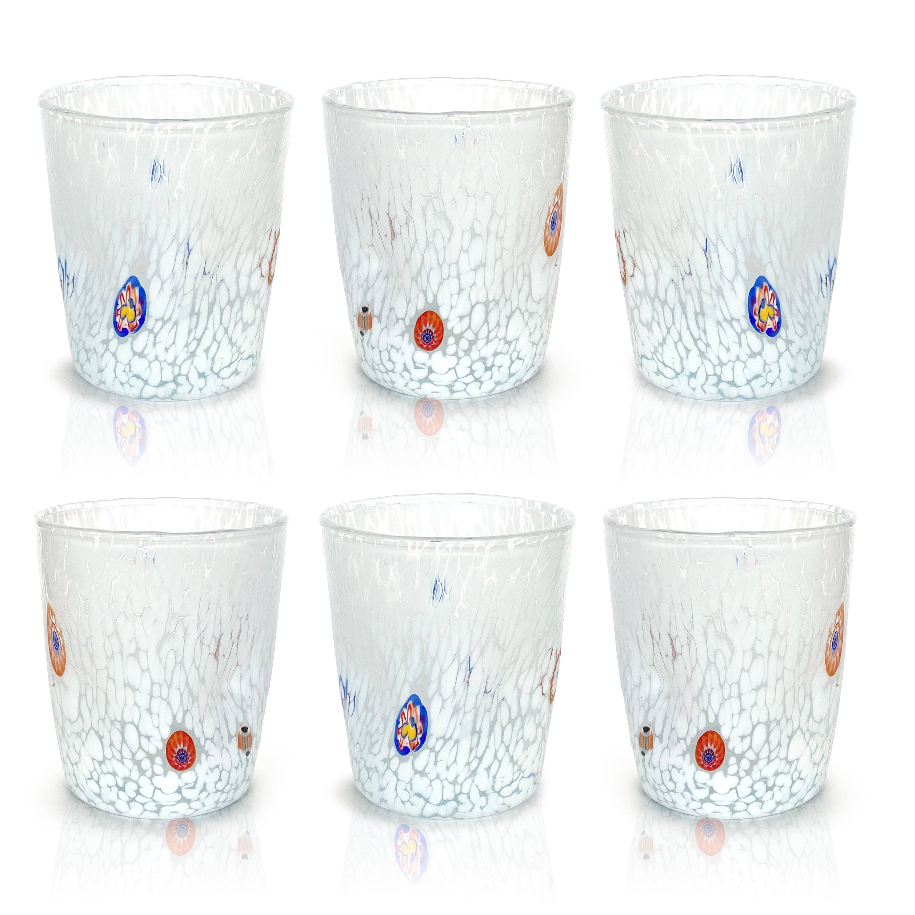 Mazzega Art & Design - Wholesale Drinking Glass/Cup - Handmade Blown Glass Goto Tumbler Glasses with Murrine Murano - The Colors of Murano - “Tumbler 350 ml. 0