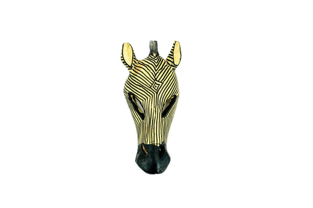 Gitzell FairTrade - Wholesale Wall Accent - Wooden Mask, safari animal1