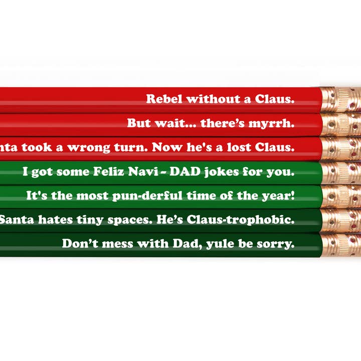 SNIFTY – wholesale Pencil – HOLIDAY DAD JOKES PENCIL SET
